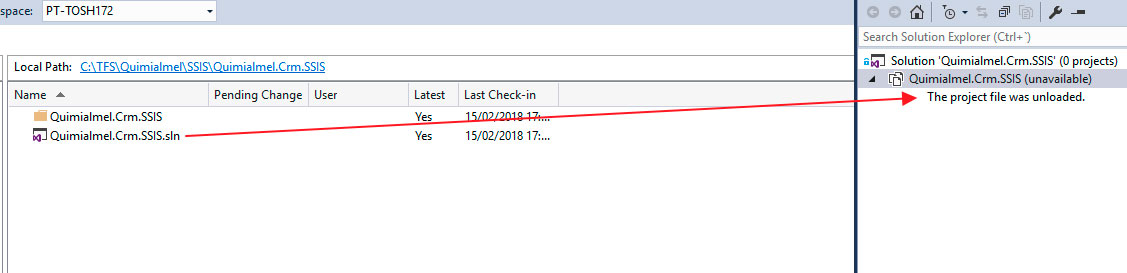 the project files was unloaded